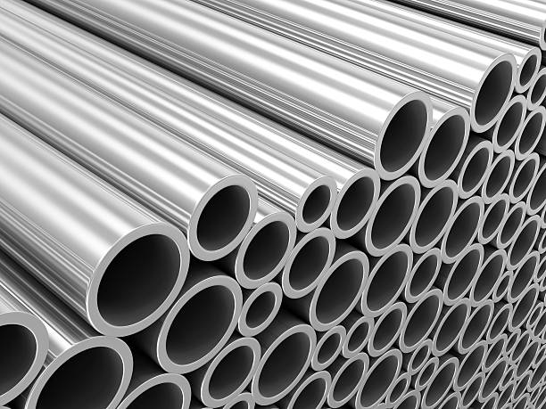 istock Stack of Steel Metal Tubes 502785537