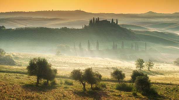 istock Tuscan house on the misty hills 502786911