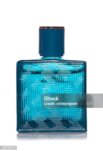 Blue Bottle Perfume Stock Photo - Download Image Now - Aftershave