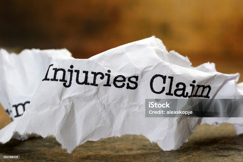 Injuries claim Billboard Stock Photo