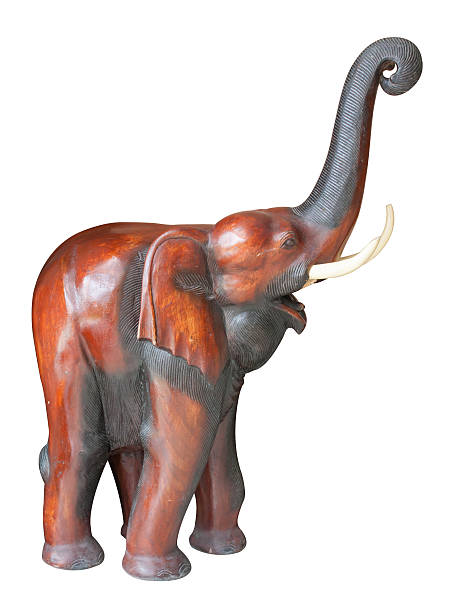 istock Wooden elephant figurine from Thailand 502788575