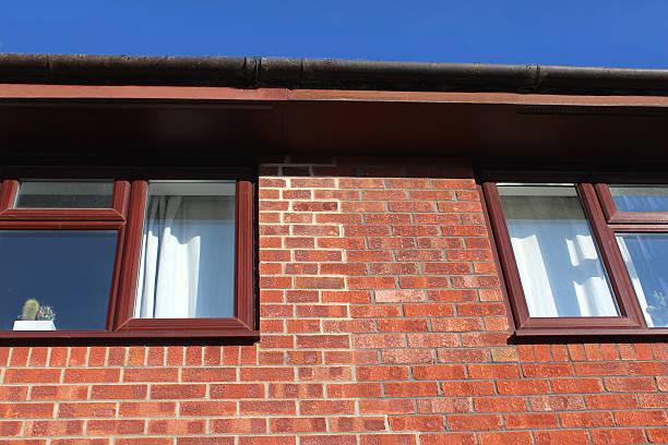 istock Image of red brick house extension, extended building, mortar colour 502789139
