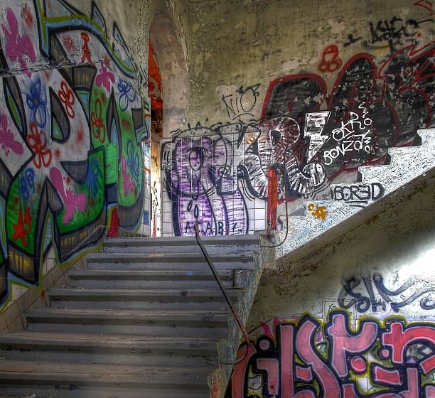 istock Staircase in an old hospital 502789215