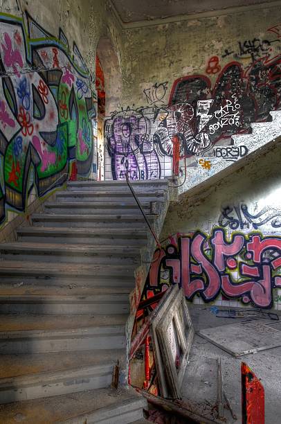 istock Stairs in an abandoned hospital 502789217