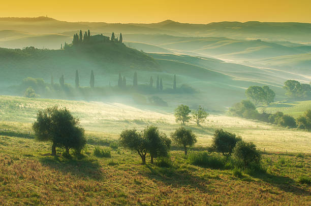 istock Tuscan house on the misty hills 502789313
