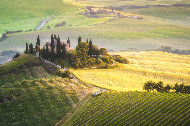 istock Tuscan house on the misty hills 502789365