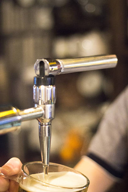 istock Lager draft beer pump in pub bar 502790668