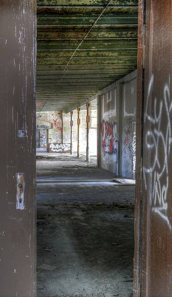 istock Looking through a door in an old hall 502790761