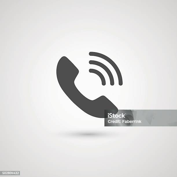Phone Handset Icon Stock Illustration - Download Image Now - Telephone, Icon Symbol, Using Phone