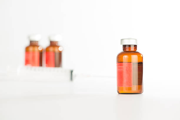 istock Brown medicine ampule on white 502804642