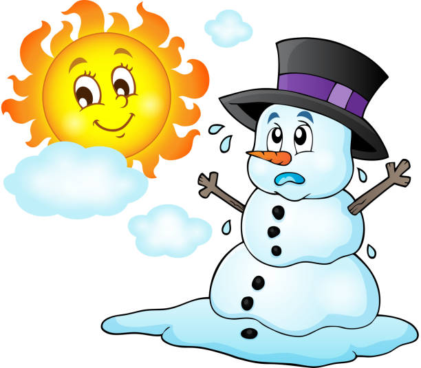Melting Snowman Theme Image 1 Stock Illustration - Download Image Now -  Snowman, Melting, Sun - iStock