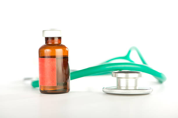 istock Stethoscope with injection medicine ampule 502807650