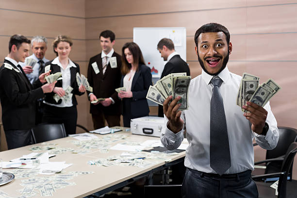 istock Businessmen won the jackpot. 502808908