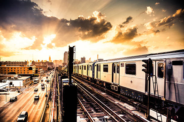 istock Sunset over New York skyline 502809914
