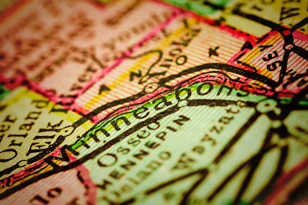 istock Minneapolis, Minnesota on an Antique map 502811742