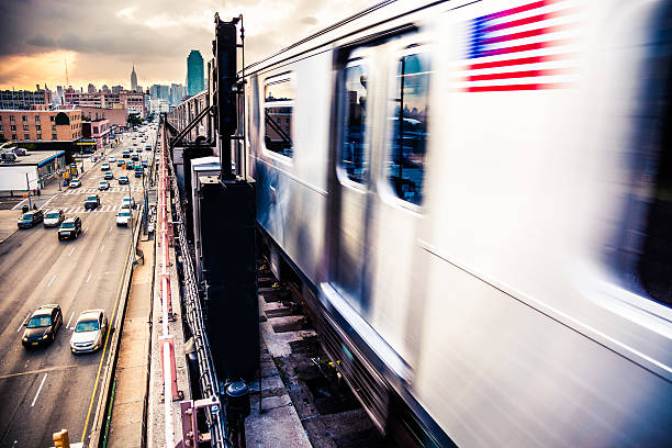 istock Sunset over New York skyline 502811812
