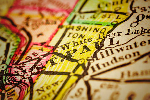istock South St. Paul, Minnesota on an Antique map 502811900