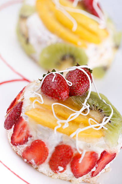 Small Cakes with fresh fruits