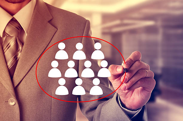 istock Hand pointing to businessman icon - HR, recruitment 502812954