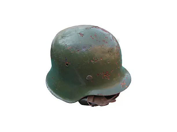 German helmet world war 2 isolated on white background.