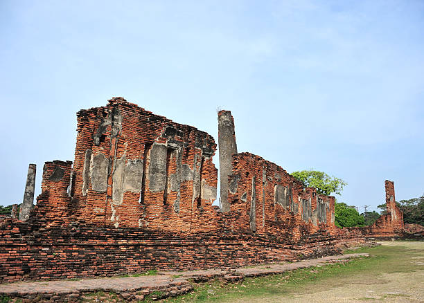 istock Brick Wall texture in Ruins Temple 502815304