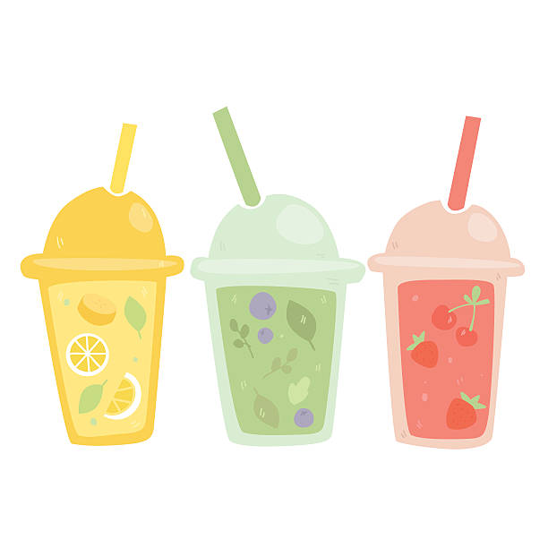 Cartoon Smoothie To Go Cup Stock Illustration - Download Image Now - 2015,  Bar - Drink Establishment, Berry Fruit - iStock