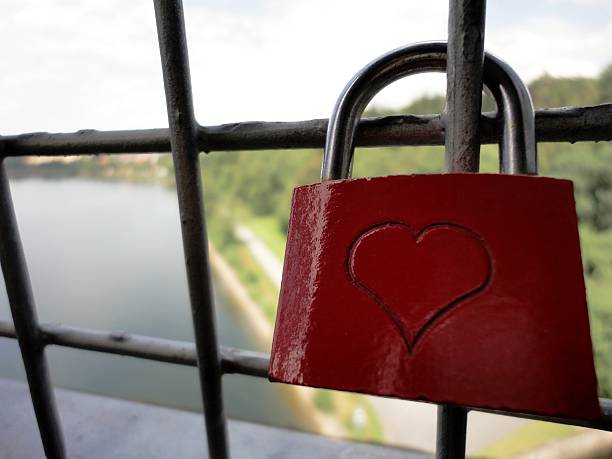 istock Heart lock on a fence 502815819