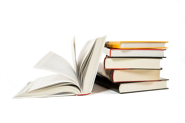 istock Pile of old books isolated on white 502815834