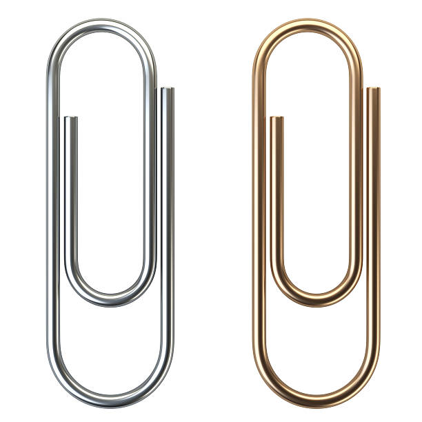 istock Steel and golden paper clips 502816580