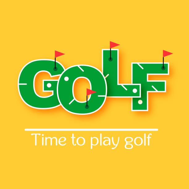 mini-golf - putting golf golfer golf swing stock-grafiken, -clipart, -cartoons und -symbole