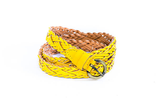 istock yellow woman belt isolated on white background 502818165