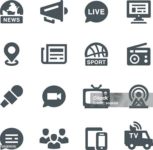 Media Icons Stock Illustration - Download Image Now - Icon Symbol, Newspaper, The Media
