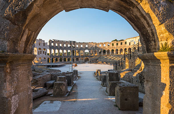 Architectural Details of Pula Coliseum, Croatia