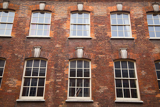 case di londra - london england sash window house georgian style foto e immagini stock