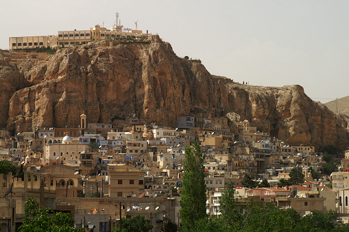 Ma'alula, an old city in Syria, where people still speak New Aramaic, an old Jiddish language