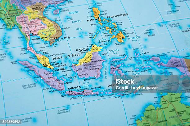 Malaysia Indonesia And Philippines Stock Photo - Download Image Now - Map, Malaysia, New