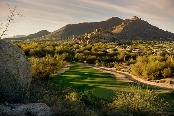 landschaft arizonas, in scottsdale, phoenix, usa - arizona stock-fotos und bilder