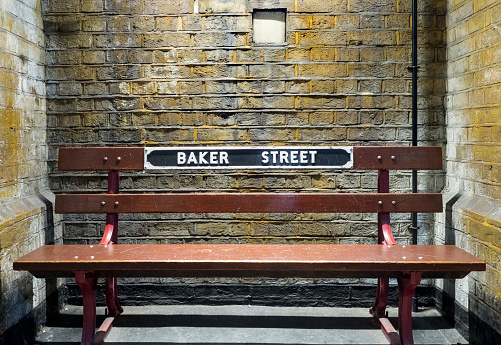 Bench at Baker Street tube station