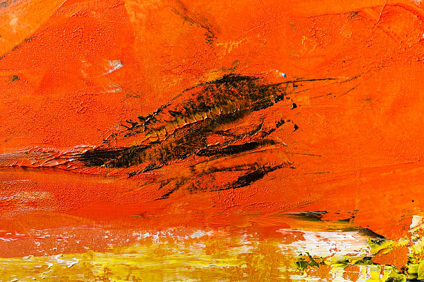 abstraite peint toile.   les peintures à l'huile sur une palette de couleurs.   fond coloré. - blob palette creativity damaged photos et images de collection