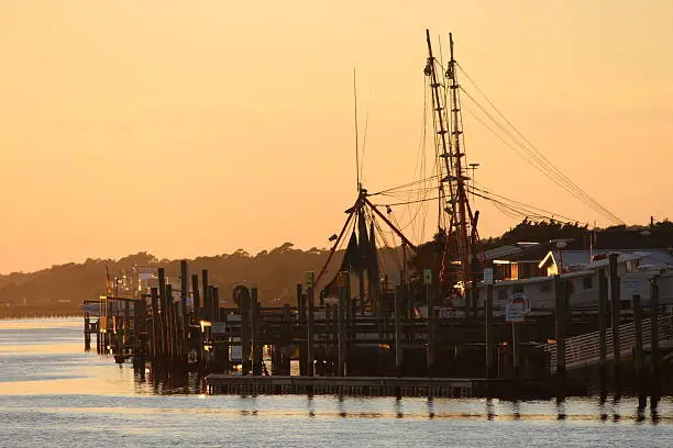 Shrimp trawler at Holden Beach, North Carolina