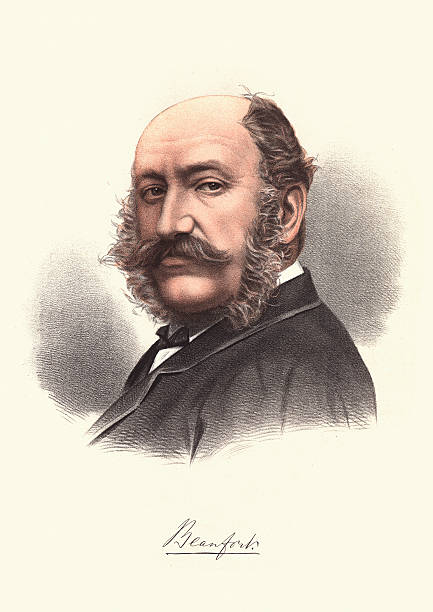 eminent victorians-portret henry somerset książę beaufort - duke stock illustrations