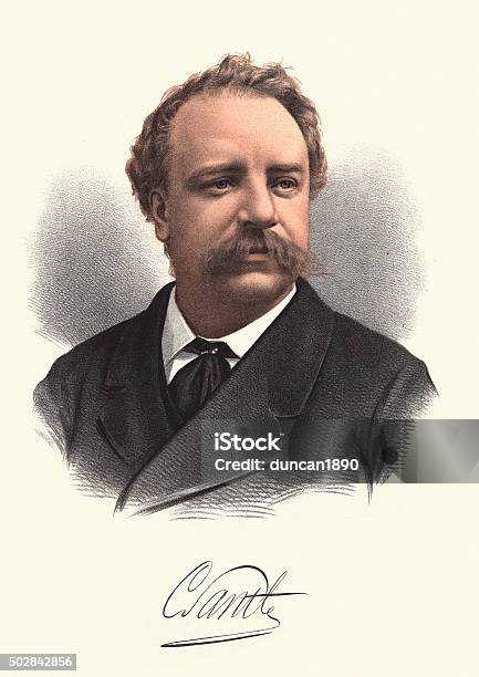 Eminent Victorians Portrait Of Sir Charles Santley Stock Illustration - Download Image Now
