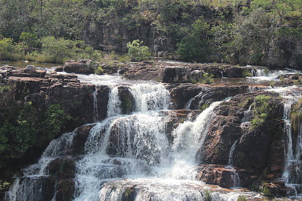 istock Almecegas Waterfall 1 in the chapada dos veadeiros 502843792