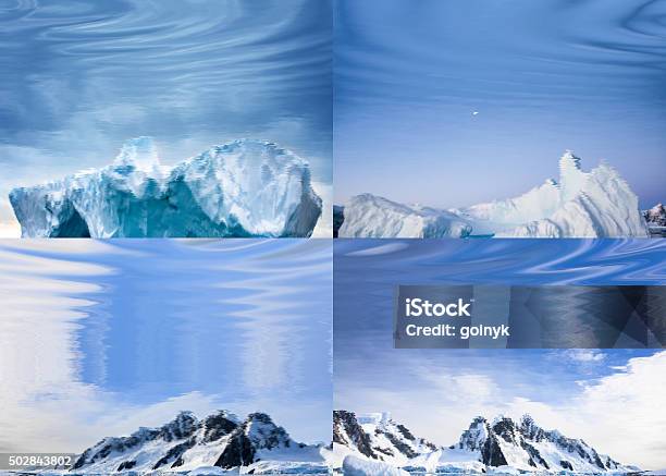 Polar Landscapes Reflected In Water Stock Photo - Download Image Now - 2015, Abstract, Antarctica