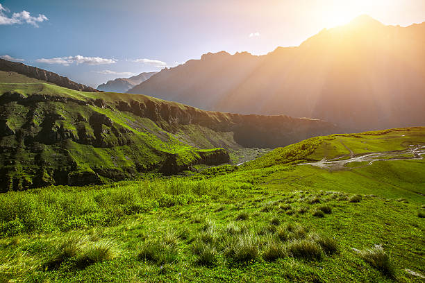 istock mountains landscape in Kazbeki region 502843938