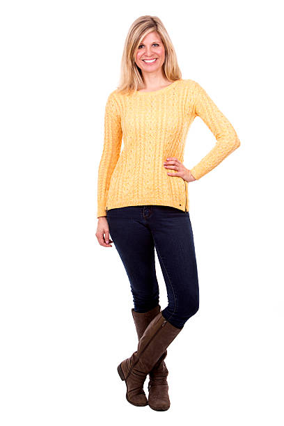 istock blond woman on white background 502847880