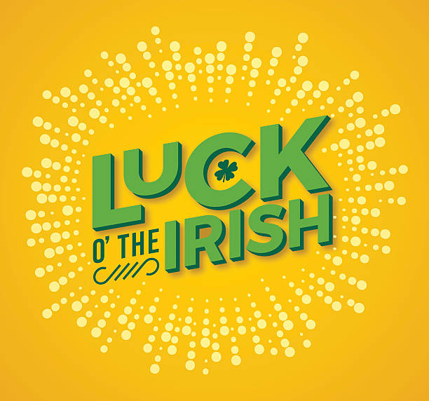 Luck o' the Irish Luck o' the Irish St. Patrick's Day concept message. EPS 10 file. Transparency effects used on highlight elements. blessing stock illustrations