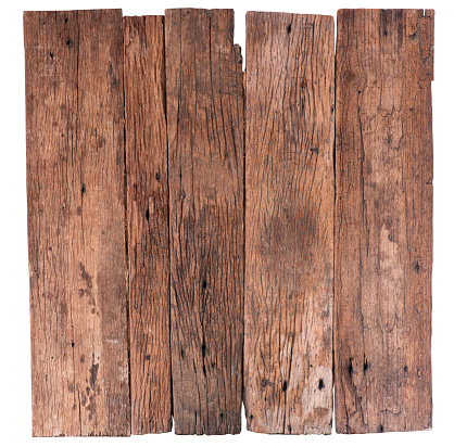 Old wood texture background - Isolate on white
