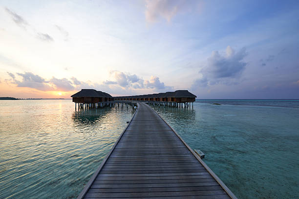 istock Sunset at Maldivian beach 502858239