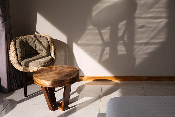 istock Luxury bedroom Interior design detail. Elegance chair shadows 502858568